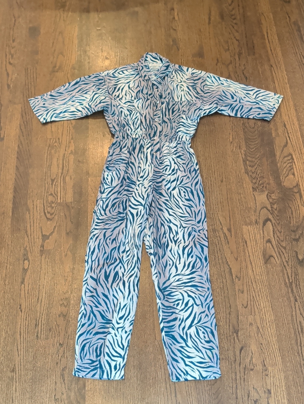 Overlover Blue Fabulous Zebra Jumpsuit